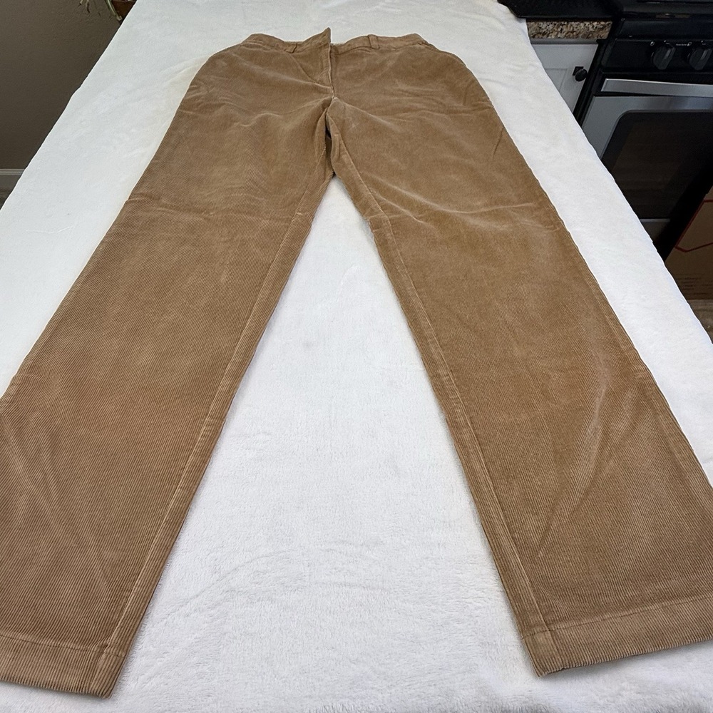 L.L.Bean Women's Corduroy Pants Size 10 Tall Brown Classic Fit Curvy Stretch
